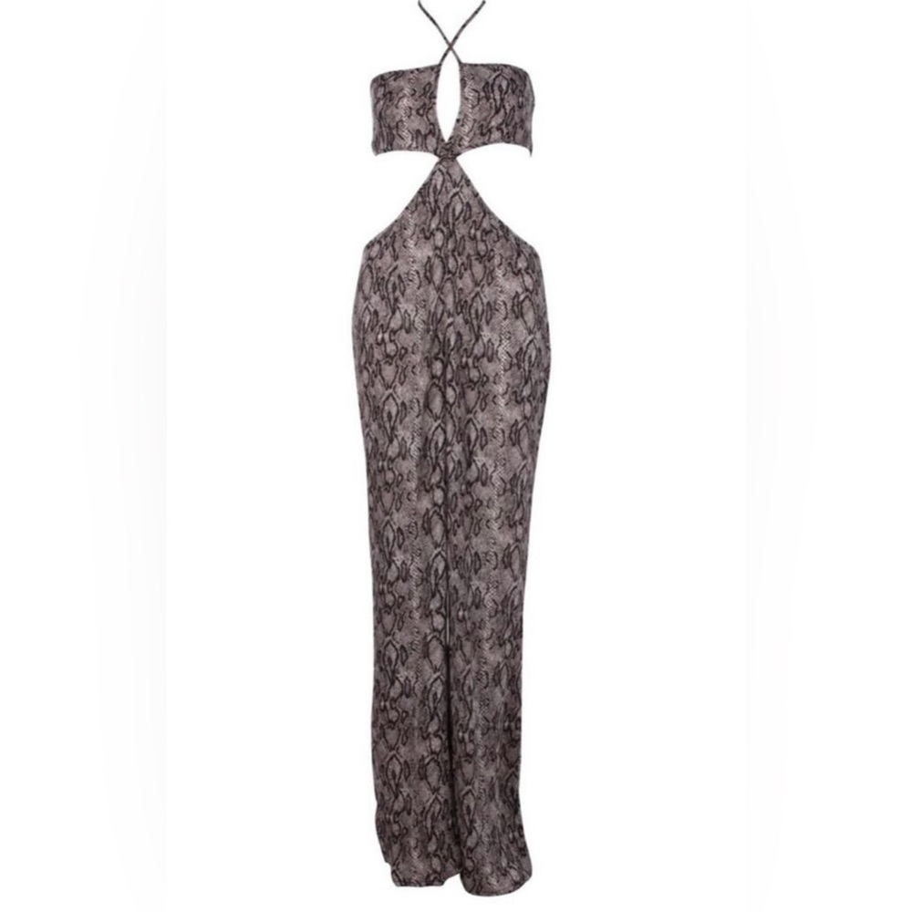 Nasty Gal Have Your Snake Cut-Out Side Jumpsuit US 4. NWOT